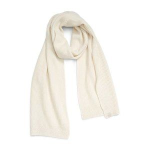 Rag & Bone Pierce Cashmere Scarf Chalk White Knit